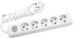 Panasonic Prelungitor Panasonic X-tendia, 5 prize, 5m, intrerupator, Alb (P-XA5/5M+I)