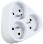 Strend Pro Priza tripla Strend Pro alba, 230V, 3x16A, IP20, max. 3680W (215105)