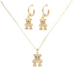 ElectraStore Set Colier Cu Pandantiv si Cercei Mini Teddy Love (C4768)