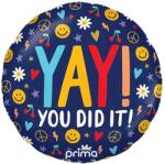  45 cm-es Yay You Did It Groovy Icons Ballagási Fólia Lufi Ballagásra (pm015618)