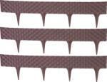 Strend Pro Garden Palisada gradina tip ratan maro închis UV, 2, 4 m, set 3 piese (2171287)