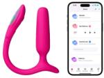 Lovense Lush Anal Dop Anal Vibrator din Silicon cu Control de Oriunde prin Aplicatie Flexibil se Adapteaza Perfect