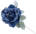 MagicHome Floare decorativa bujor albastru cu frunza si tulpina, set 6 bucati (8090525)