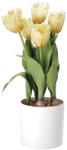 AdTrend Lalele artificiale galbene in ghiveci ceramica 15 x 49 cm (74879B)