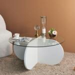 ASIR GROUP Masuta de cafea Bubble - White, Alb, 75x35x75 cm (552NOS2239) Masa de cafea
