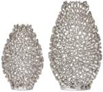Invicta interior Vaza ABSTRACT LEAF 30+40 cm set de 2 argintiu (43189)