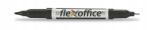 FlexOffice PM01" permanens marker, fekete, 0, 4/1, 0 mm, kúpos hegy, kétoldalas, Fl