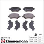 ZIMMERMANN Set placute frana ZIMMERMANN 23417.150. 2 (23417.150.2)