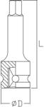 FERVI Bit hexagonal de impact 1/2 BI413L 6 mm Set capete bit, chei tubulare