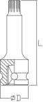 FERVI Bit Ribe de impact 1/2 BI433M 7 Set capete bit, chei tubulare