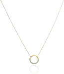 Gold necklaces AU86612 - 14 karátos arany nyaklánc Kör medállal beépített Hossz: 42 + 3 cm (AU86612)