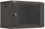 Lanberg Rack LANBERG Cabinet metalic rack 19" 6U 540x350mm, cu usi din sticla, negru, set Flat Pack (WF03-5306-10B)