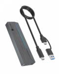 RaidSonic Rack IcyBox Carcasa SSD M. 2 SATA/NVMe IcyBox, iluminare RGB, USB 3.2 Gen 2, 10 Gbps, 2230x2242x2260x2280 (IB-1826MCL-CU31)