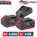 Bormann Комплект батерии с бързо зарядно Bormann Pro BBP9944, 20 V, 2 х 4 Ah (083221) (083221)