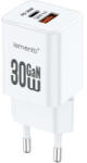 Lemontti Incarcator retea Lemontti 1x USB, 1x USB-C, 30W, GaN, White (LEMIRDPGT30WA)