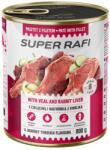 SUPER RAFI Hrană umedă câini pate RAFI Super 800 g vițel și ficat de iepure