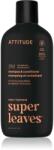 ATTITUDE Super Leaves Men's Shampoo and Conditioner 2-in-1 sampon si balsam 2 in 1 pentru barbati Patchouli & Bourbon 415 ml