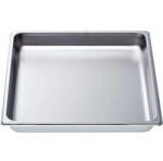 Siemens Tava mare neperforata SIEMENS HZ36D643 - 11027159, L35.4cm, l32.5cm, H4cm, Uz 32.9x30mm, G0.62kg, V3.3L, Inox AISI 304 GN2/3 0.7mm (HZ36D643)