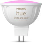 Philips Bec LED RGB inteligent Philips Hue MR16, Bluetooth/Zigbee, tip spot, GU5.3, 12V, 6.3W, 400 lm, lumina alba si colorata (2000-6500K), clasa energetica G (8719514491403)