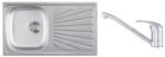 Luna Flex 1D 90 Inox Mosogató és Gamma Alfa Konyhai Csaptelep Szett (123780-BAAZO-CH)