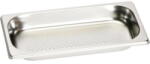 Gaggenau Tava mica perforata GAGGENAU Small Perforated Stainless Steel Pan GN124130 - 00571634, Gastronorm insert GN1/3, L17.6cm, l32.5cm, Adancime 4cm, Volum 1.5 litri, Inox, Pentru cuptoare cu aburi (GN12413
