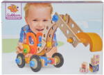 Simba Toys Set de constructie SIMBA Eichhorn Contructor - Excavator, 90 elemente, Lemn, STEM (100039087)