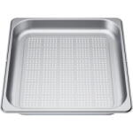 Bosch Tava mare perforata BOSCH HEZ36D643G - 11027160, L35.4cm, l32.5cm, H4cm, Uz 32.9x30mm, G0.62kg, V3.3L, Inox AISI 304 GN2/3 0.7mm, Diametru gaura 0.4mm (HEZ36D643G)