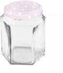 Gastro Befőttesüveg 191 ml, rózsaszín csavaros fedél, fedélátmérő 58 mm