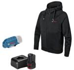 Bosch Hanorac incalzit Bosch GHH Barbati, Dama | 12 V | XXL | Negru | 1 x 2 Ah acumulator + incarcator (06188000GF)