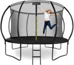 HyperMotion XXL kerti trambulin gyerekeknek - 366 cm 12FT - létrával és belső hálóval - otthonra és kertre - 150 kg