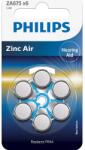Philips Zinc Air 675-ös hallókészülék elem 6db (ZA675B6A/00)
