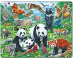 Larsen Puzzle pentru copii Larsen din 56 de piese - Familia panda (FH43) Puzzle