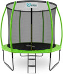 INLEA ULTIMATE Jump Trambulin belső védőhálóval 250 cm - világoszöld (IN01-0009) - pepita