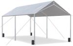  Autókarosszéria pavilon, 3 x 6 x 2, 5 m, acél váz, polietilén tetőfedés, vízálló, 180 g/m2, szürke