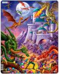Larsen Puzzle pentru copii Larsen din 50 de piese - Dragoni și eroi care păzesc comoara castelului (US17) Puzzle
