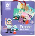 Classic World Puzzle pentru copii din lemn Classic World 4 în 1 - Profesii (2024020012) Puzzle