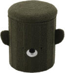 Brius Taburet copii pliabil spatiu depozitare maxim 80 kg compact, 28x34 cm, design vesel, verde (PHO-4267)