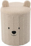 Brius Taburet copii pliabil spatiu depozitare maxim 80 kg compact, 28x34 cm, design vesel, bej (PHO-4250)