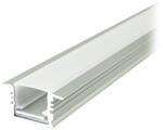 V-TAC Profil aluminiu pentru bandă LED, montaj încastrat/pardoseală, 2000×17×14 mm, argintiu, V-Tac SKU-24105 (SKU-24105)