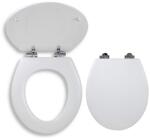 FERRO WC ülőke MDF fém-króm rögzítőelemekkel, fehér (FE-WC/SOFTLYRA)