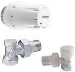 Ferro sarok radiátorszelep szett termosztátfejjel 1/2"x1/2 (FE-ZTM08)