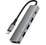 ACEFAST Docking Station, USB-C la 2x USB, HDMI 4K, PD90W - Acefast (J16) - Metal Gray (KF2362631) - pcone