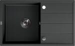 Laveo Wolin, 1 rekeszes gránit mosogató 780x480x185 mm, fekete pettyes, LAV-SPW_711T (LAV-SPW_711T)