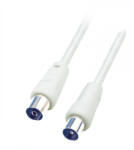 Somogyi Elektronic SOMOGYI Home RF 1 koax kábel, dugó-aljzat, dupla árnyékolás, 1, 5m, fehér (RF 1)