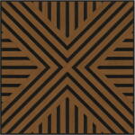 Mexen Linea 06 panou de perete acustic 60 x 60 cm (4 buc. ), fetru 9 mm, furnir tehnic, Stejar Natural - S110-60607-06-042 (S110-60607-06-042)