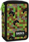 DERFORM BackUp kétrekeszes emeletes tolltartó fiúknak, felszereléssel, Minecraft Pixel