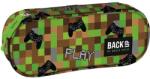 DERFORM BackUp egyrekeszes ovális tolltartó felszerelés nélkül fiúknak, Minecraft Pixel