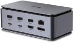 Lindy Docking station Lindy, interfete: USB-C la 6x USB-A/ 1x USB-C/1x RJ45/ 1x DisplayPort/1x HDMI/ 1x SD & 1x Micro SD/ 1x 3, 5 mm/ 1x USB-C PD(power delivery), latime (LY-43372)