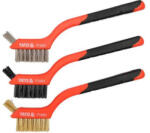  YATO YT-6351 Drótkefekészlet 3 részes 180mm 3 soros (acél, réz, nylon) (6351) (YT-6351)