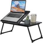 StableDesk Masa pentru Laptop Pliabila StableDesk®, 55x32x25 cm, Pentru Pat si Canapea, Unghi Reglabil in 5 Trepte, Antiderapanta, cu Suport Laptop, Pahar si Mou (SD-266-NE) Suport laptop